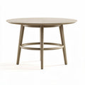 Mesa redonda de madeira em tom natural 70 x 70 x 75cm para sala de estar